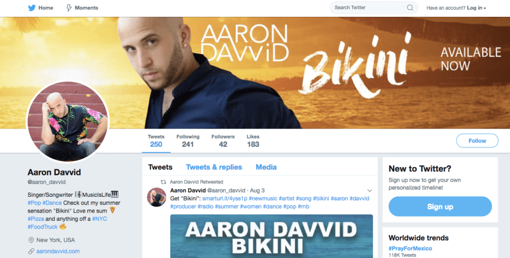 Aaron Davvid Twitter